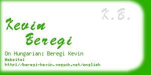 kevin beregi business card